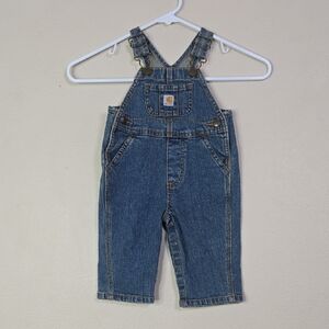 Carhartt Kids Blue Denim Overalls 6 Months